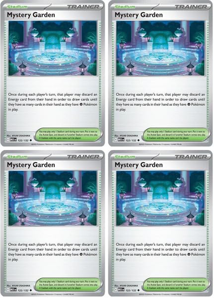 Mystery Garden 122 132 - Mega Evolution - Pokemon Card Lot x 4 Playset