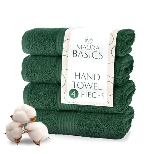 Maura Basics Performance Hand Towels with Hanging Loop. 16”x30” American Standard Towel Size. Soft, Durable, Long Lasting and Absorbent 100% Turkish Cotton Bath Towels Set for Bathroom