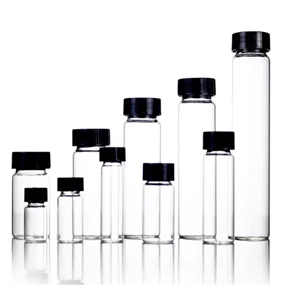 Attrezzature e forniture di laboratorio 100 pezzi bottiglia di vetro da laboratorio trasparente reagente 15 20 30 40 50 60 ml