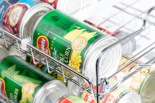 Stackable Can Rack Organizer, For 36 Cans - Great For The Pantry Shelf, Kitchen Cabinet Or Counter-Top. Stack Another Set On Top To Double Your Storage Capacity. (Chrome Finish), Standart #TOP2
