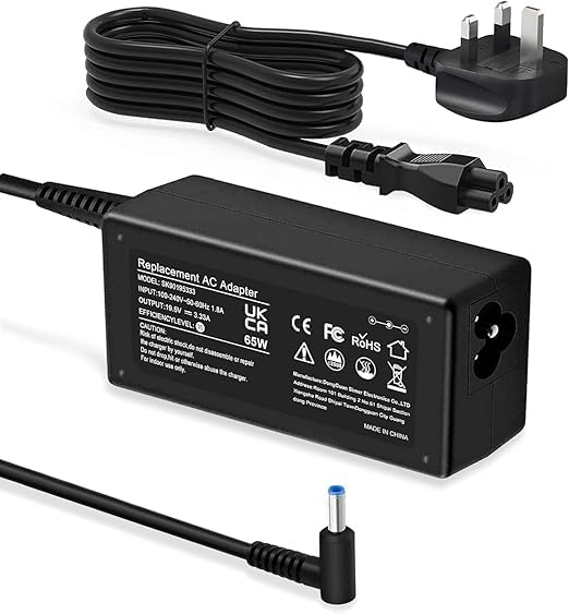New 65W Adapter Charger, (19.5V/3.33A) Power Supply For HP Pavilion x360 11/13/15, for HP ProBook 450/430 440/446/455/470 & G8/G7/G6/G5/G4 & EliteBook 840-G5 4.5mm X 3mm