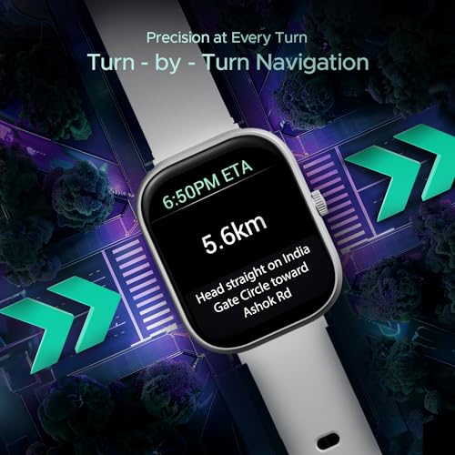 Image of Boat Wave Sigma 3 w /Turn-by-Turn Navigation, 2.01 inch HD Display, Bluetooth Calling, Crest+ OS, QR Tray, Watch Face Studio, Coins, Emergency SOS Smart Watch for Men & Women(Cool Grey)