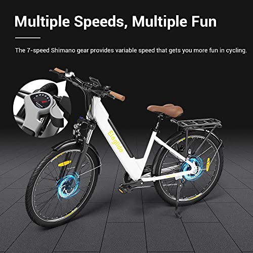 Eleglide Electric Bike, T1 Step-Thru Electric City E Bike, 27.5" Electric Bicycle Commute Trekking Bike with 36V 12.5Ah Removable Battery, LCD Display, Shimano 7 Gears System E Mountainbike for Adults - Image 3