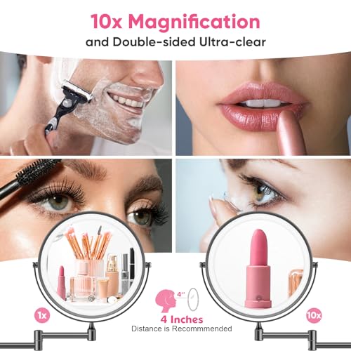 Espejo de Maquillaje de Pared Recargable con Luz y 8 Pulgadas miniatura 4