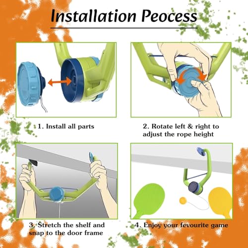 Image of Hanging Table Tennis Self Training Indoor Gaming 2 Racket & 3 Practice Ball Portable - Double Sparring Hanging Toys Parent Child Interaction Indoor Toys