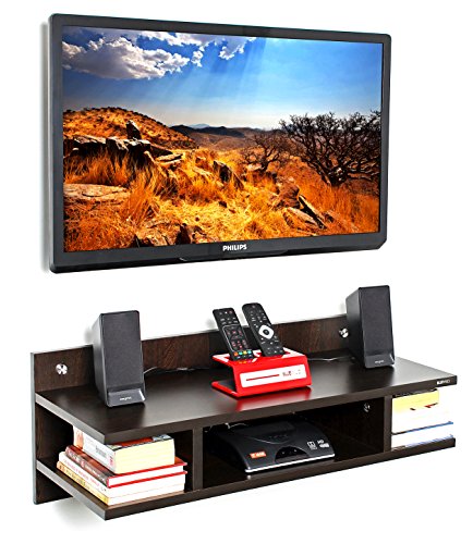 Wudville Stiana Engineered Wood Wall Mounted TV Unit/Entertainment Unit – Wenge (Standard) For Rs. 1200 @ 67 %