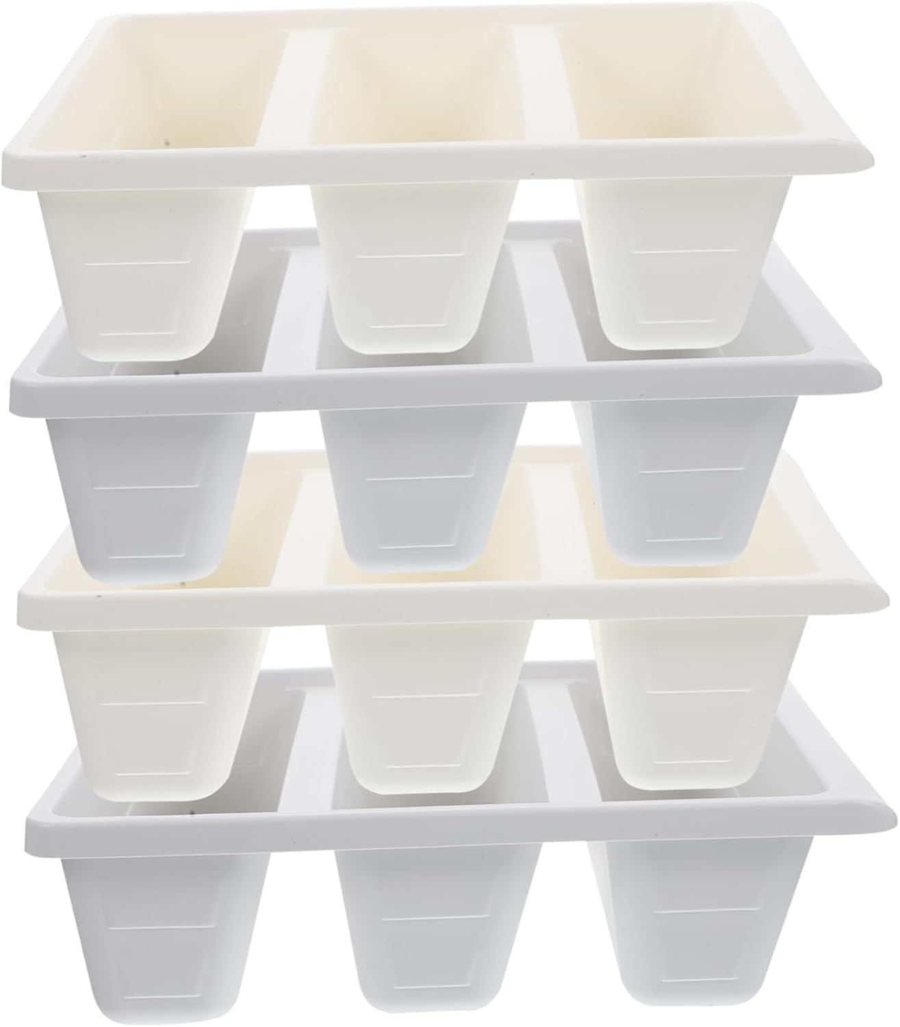 OUNONA 4pcs Stackable Shoe Storage Trays Organizer for Home Bedroom and Closet Stylish Design with Groove for Efficient Space Utilization and Stability