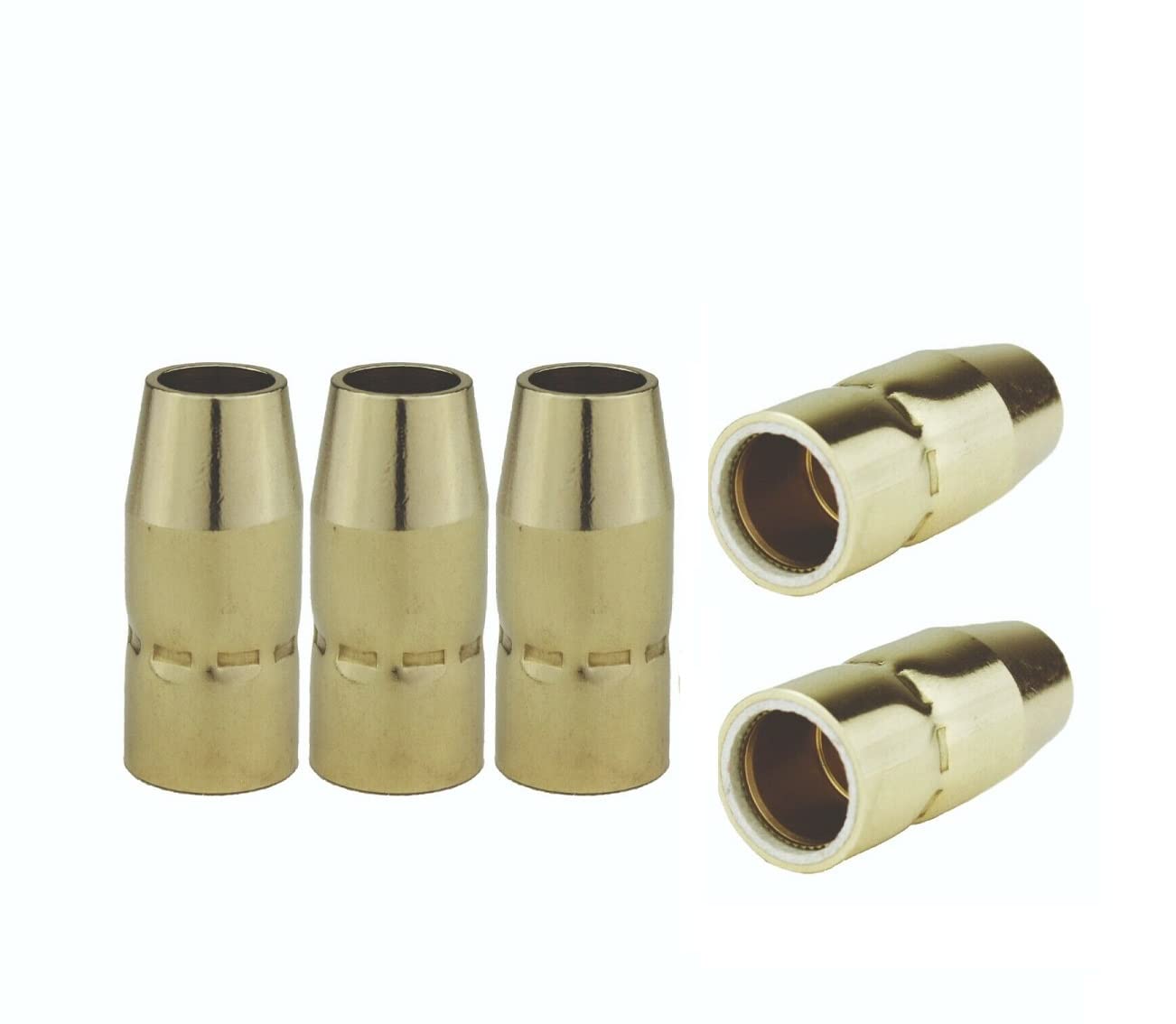 169-715 Mig - Boquillas de soldadura de 1/2 pulgada para pistola de soldadura Miller M10 M15 Hobart H9, H10 (paquete de 5)