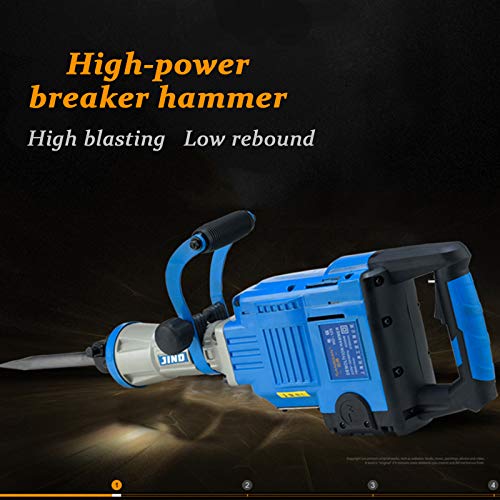 Abbruchhammer HD125, 1700 W, 65 J, Sechskant Aufnahme, Zubehör Meisselhammer Stemmhammer Und Metall-Transportkoffer – Bild 5