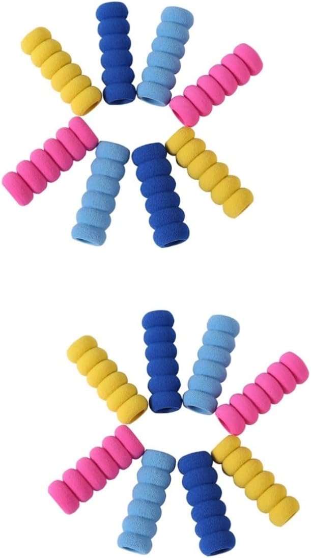 VILLFUL 20pcs Pen Sleeve Writing Aid Grip Non-Slip Cover for Writing Training Suitable for Diamond Drill Pen