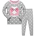 Produktbild Mädchen-Pyjama-Set mit süßem Eulen-Motiv, langärmelig, 100 % Baumwolle, Pyjama, Nachtwäsche, Oberteile, T-Shirts und Hose, Alter 27 Jahre Gr. 4-5 Jahre, grau