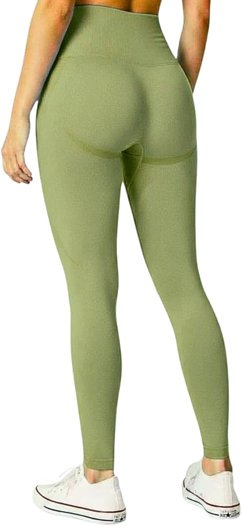 High Waisted Leggings for Women - Seamless, Sculpting, Squat Proof, Tummy Control Yoga Pants for Gym & Everyday Comfort.