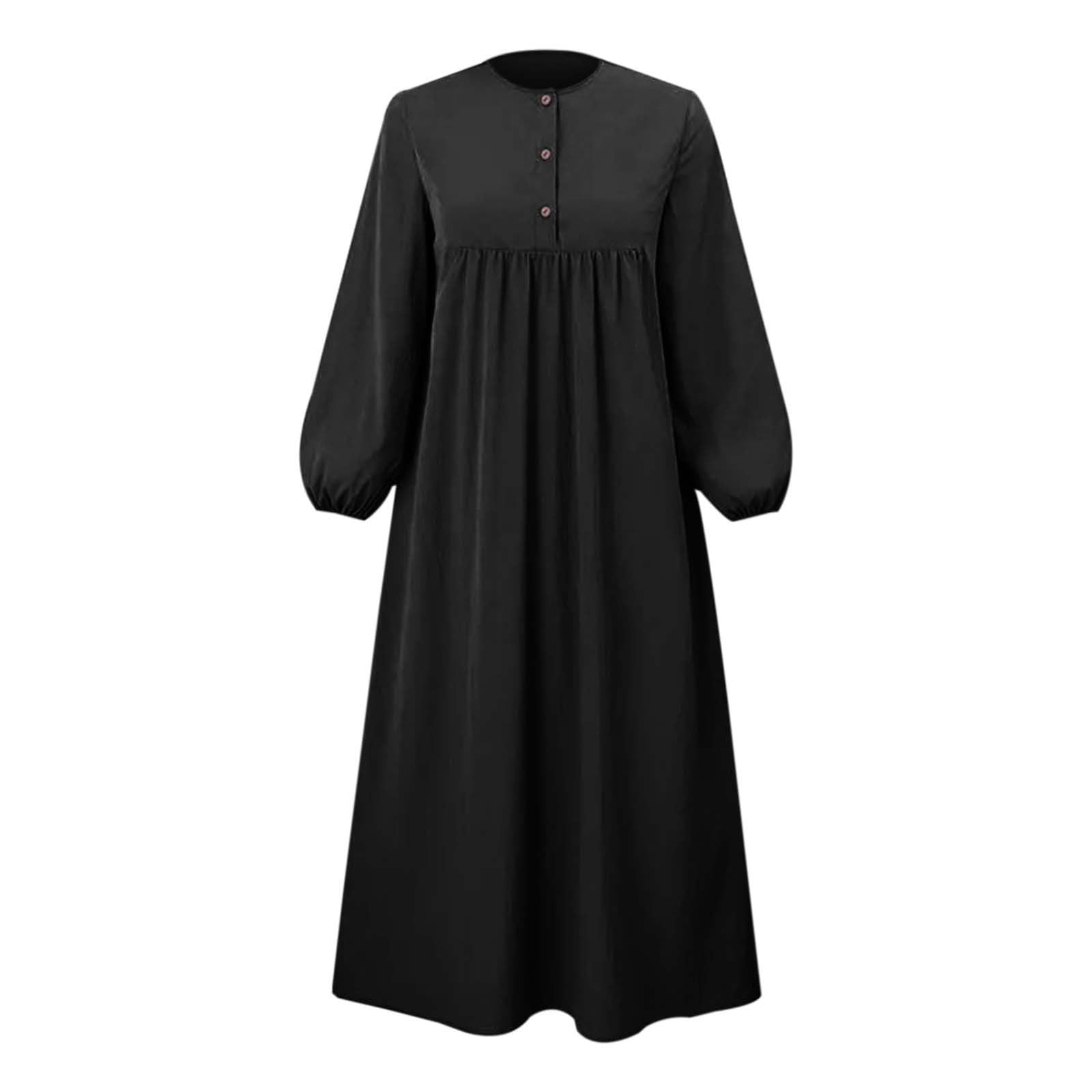 Abaya Damen Baumwolle Set Sommer Frühling Gebetskleid Burka Große Größe Für Frauen Kleidung Abaya-Set Lang Muslim Hijab-Kleid Elegant mit Kopftuch Gebetskleidung Muslimische Islam