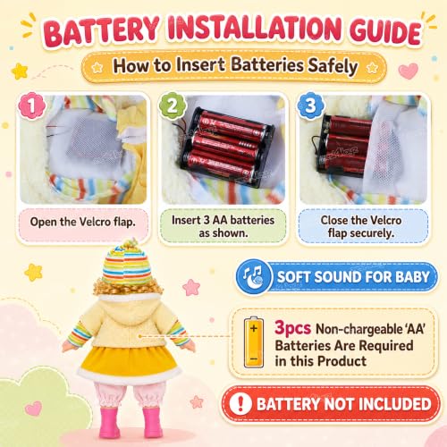 Image of Zest 4 Toyz Musical Doll Singing Rhyming Soft Stuffed Push Touch Sensors Doll Toy for Baby Girl - Yellow