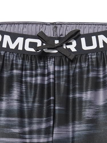 Under Armour Girls' Play Up Printed Shorts, (008) Black / / White, Medium2
