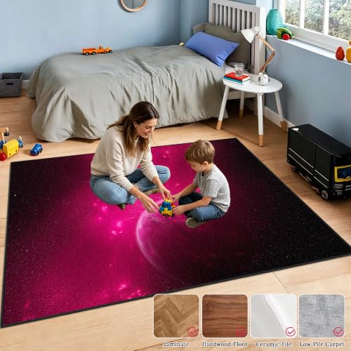 Tapis de zone de jeu lavable 130x170cm antidérapant pour chaise gamer
