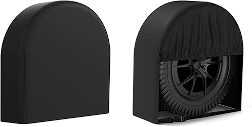 Vista 10 de eletecpro Juego de 4 fundas para neumáticos de autocaravana con revestimiento impermeable y Oxford 600D resistente, accesorios para neumáticos a