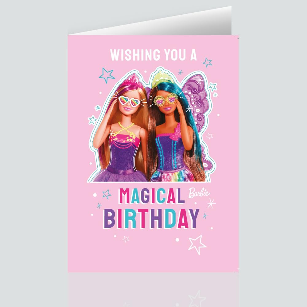 Danilo Promotions LTD Carte D'anniversaire Pour Fille, Carte D'anniversaire Pour Fille, Carte D'anniversaire Pour Barbie Pour Fille, Carte D'anniversaire Pour Elle, Fille, Barbie