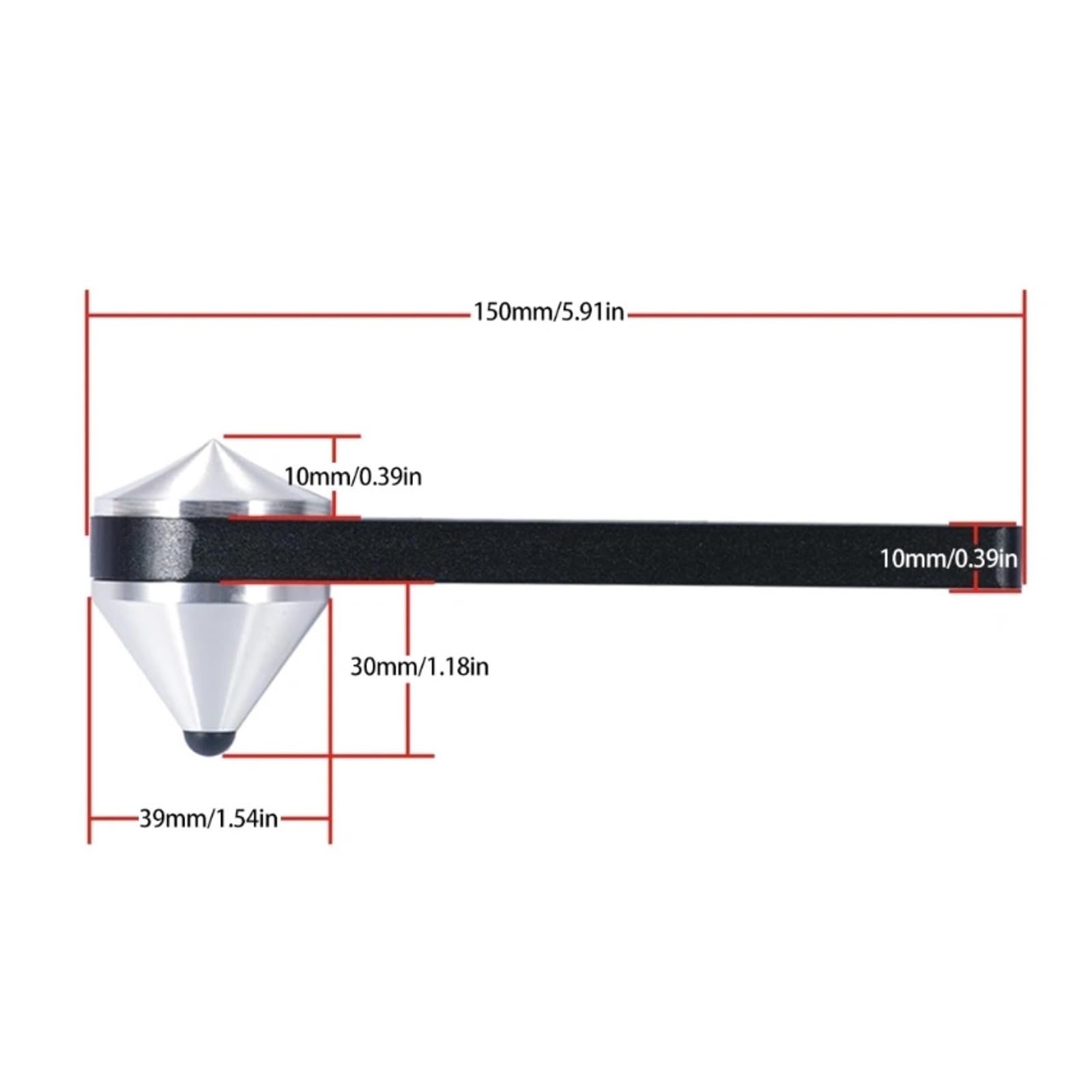 Inox SpeakerSpike Piedini isolanti for altoparlanti in lega di alluminio da 4 pezzi