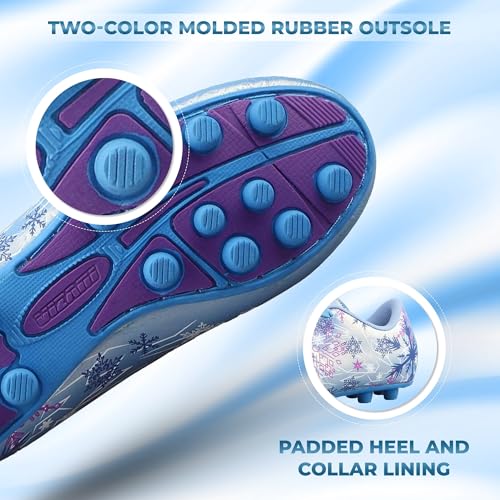 Vizari Frost Kids Soccer Cleats – Toddler, Little Kids Firm Ground Football Shoes with Rubber Studs | Lightweight, Comfortable, Non-Slip Design Blue2