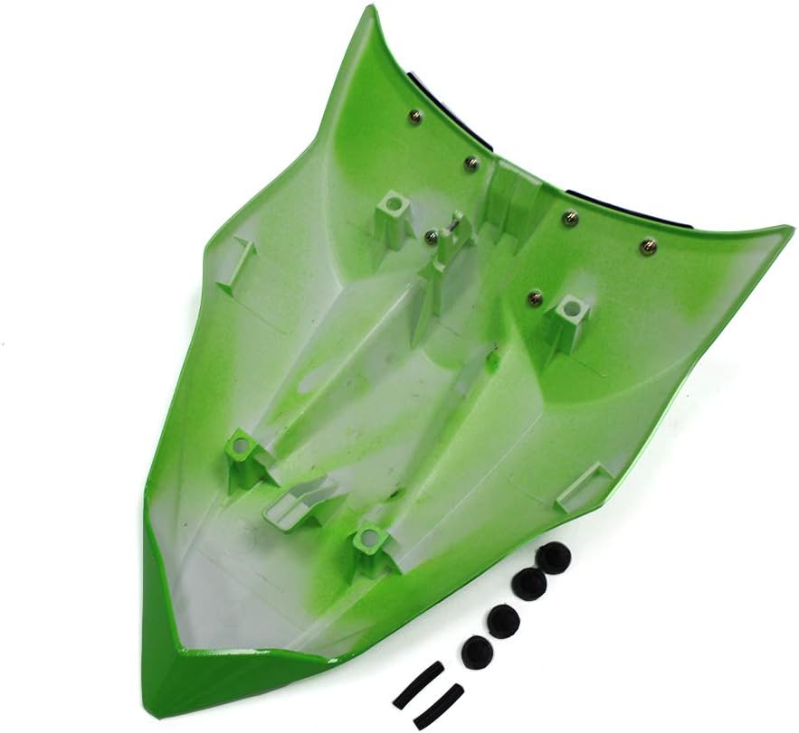 Ceramicszb Rear Seat Cover Cowl Motorbike Rear Seat Cowl for Kawasaki 2017 2018 2019 2020 ER-6F Ninja 650r ABS Plastic Fairings Rear Seat Cover (Green)