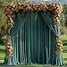 10x10ft Wrinkle Free Hunter Green Backdrop Curtain for Parties Soft Fabric Drapes Wedding Dark Green Curtain Backdrop for Birthday Party Decorations Background for Photography 5x10ft,2 Panels