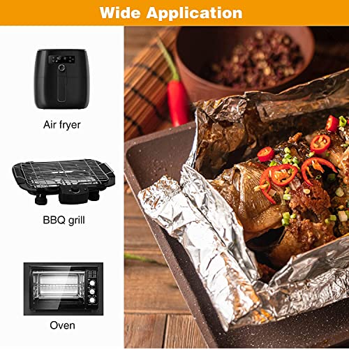Lineslife 2 Pack Aluminum Foil Roll, 12”X500 Sq Ft Heavy Duty Non-Stick Aluminum Foil Wrap With Sturdy Corrugated Cutter Box For Cooking, Roasting, Bbq, Baking #TOP4