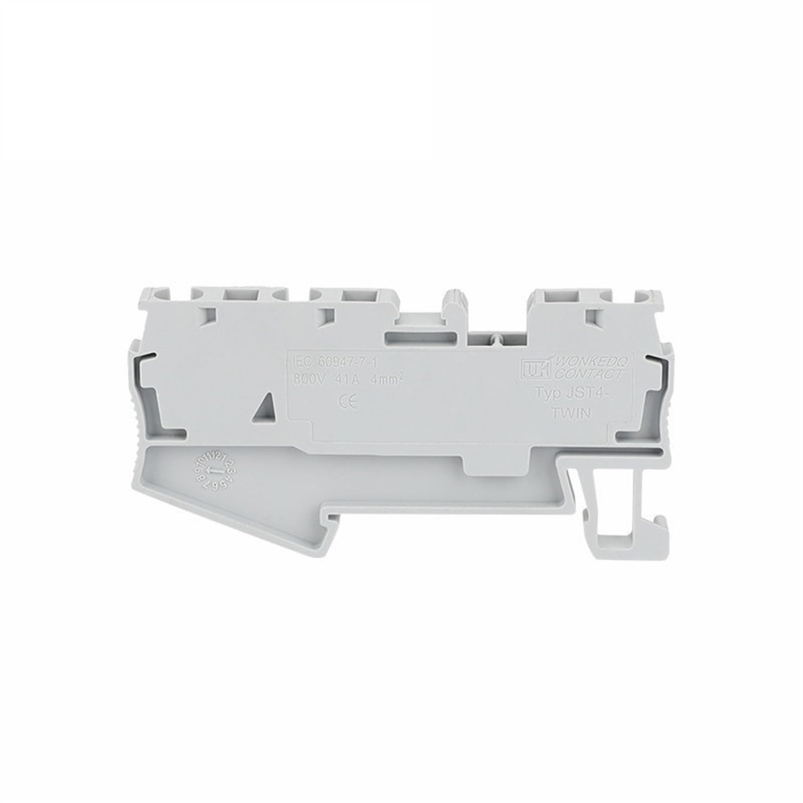 Connecteur de Rail Din ST4-TW, cage à ressort, 3 contacts, 4 mm², 12awg, alimentation de câble électrique, prise de fil, bornier ST 4-TWIN, 10 pièces(Orange)