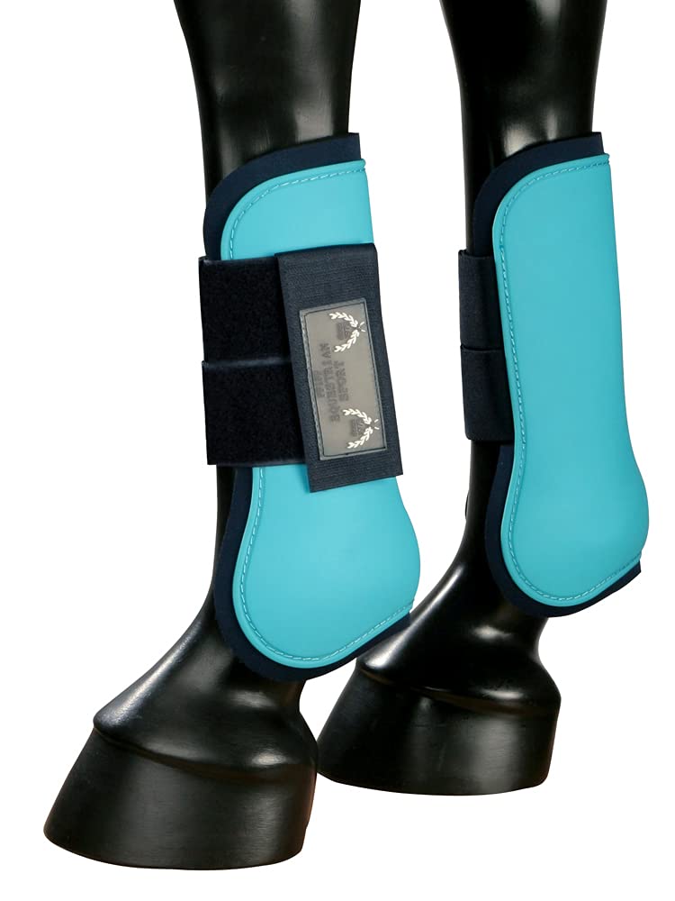 PFIFF 101410 Polainas, Forro Suave de plástico, Azul Claro Flequillo Azul Oscuro