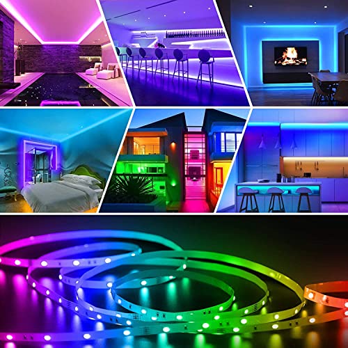Image of One94Store 3M Smart Remote 5050 RGB LED Strip Light Kit - Flexible Multi-Color Lighting with USB Controller for TV Backlight, Bedroom, Diwali, Ceiling & Home Decor (3 Meter for 40-49 inch TV's,USB)