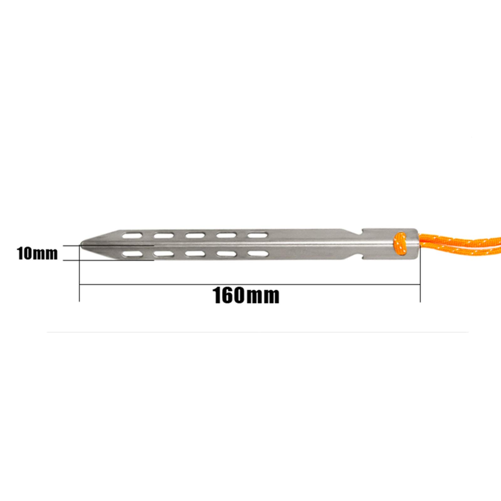 Robust und langlebig, 6/8/10/12 Stück, Titan-Zeltheringe, V-Form, Titan-Spikes, winddicht, für Outdoor, Camping, Titan, Zeltpfahl für Gartenarbeit, Wandern (6 Stück)