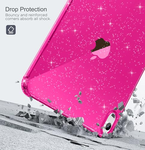 Image of MoKo Clear Case for iPad (A16) 11th Generation 2025, Magenta Glitter