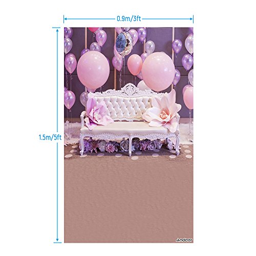 Docooler Andoer 1.5 * 0.9 M / 5 * 3Ft Birthday Party Fotografia Balão Sofá Flor Infantil Do Bebê Rec
