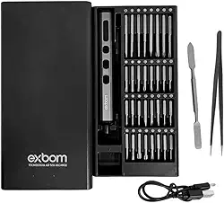 Mini Parafusadeira Elétrica Recarregável, Caneta Compacta de Precisão, Kit de Ferramentas Chave de Elétrica de Precisão 68 em 1, 64 Bits e 4 Acessórios, Multitarefas, para Manutenções Diversas