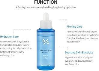Dr. Ceuracle Hyal Reyouth Ampoule 1.69 Fluid Ounce, Revitalizing Moisturizing for Weak and Exhausted Skin Hyaluronic Acid Complex Highly Concentrated Ampoule