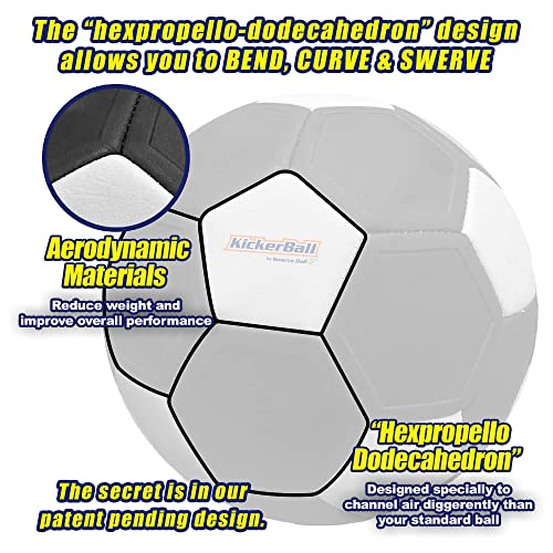 image for Kickerball Swerve and Curve Size 4 Soccer Ball, Soccer Training Ball w