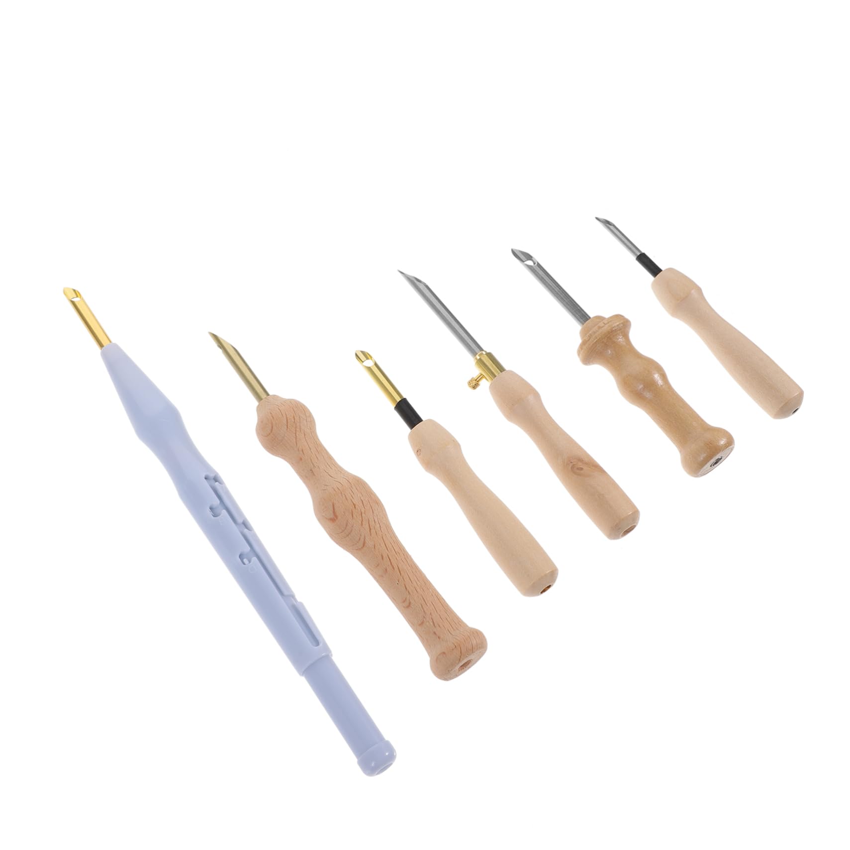 SEWACC 18pièces Kit De Poinçonnage Aiguilles à Broderie Outils De Couture Pour Artisanat Feutrage Et Appliqué Avec Poignées Bois Et Aiguilles Réglables