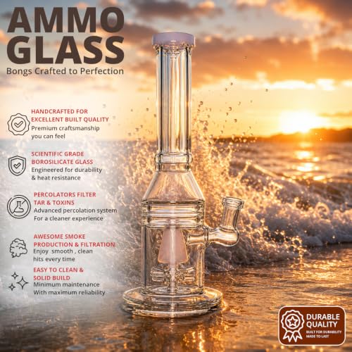 Image of BONG Borosilicate Glass 11 inch Glass Bong Bongsmoke weed Glassbong