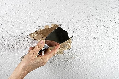 Hyde 09954 Popcorn Ceiling Patch Repair Kit, White, 2 9x6-inch Patches, 2 4-inch Round Patches, 2 Ounces of Joint Compound Drywall Mud, 2 Cotton Swabs