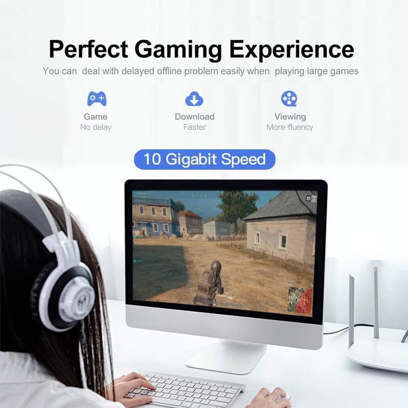 Image of FEDUS Cat7 Ethernet Cable, Pure Copper Flat RJ45 LAN Cable Cable 10 Gigabit 600MHZ Patch Network Cable Internet Cable RJ45 Wire Cord to Computer for Gaming, Modem, Router, LAN ADSL (30-METER.)