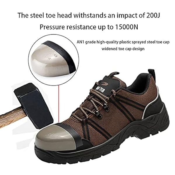 Veiligheidsschoenen Werkschoenen,Veiligheidsschoenen Met Stalen Cap Beschermt De Voeten Tegen Vallende Of Rollende Voorwerpen,brown▁47