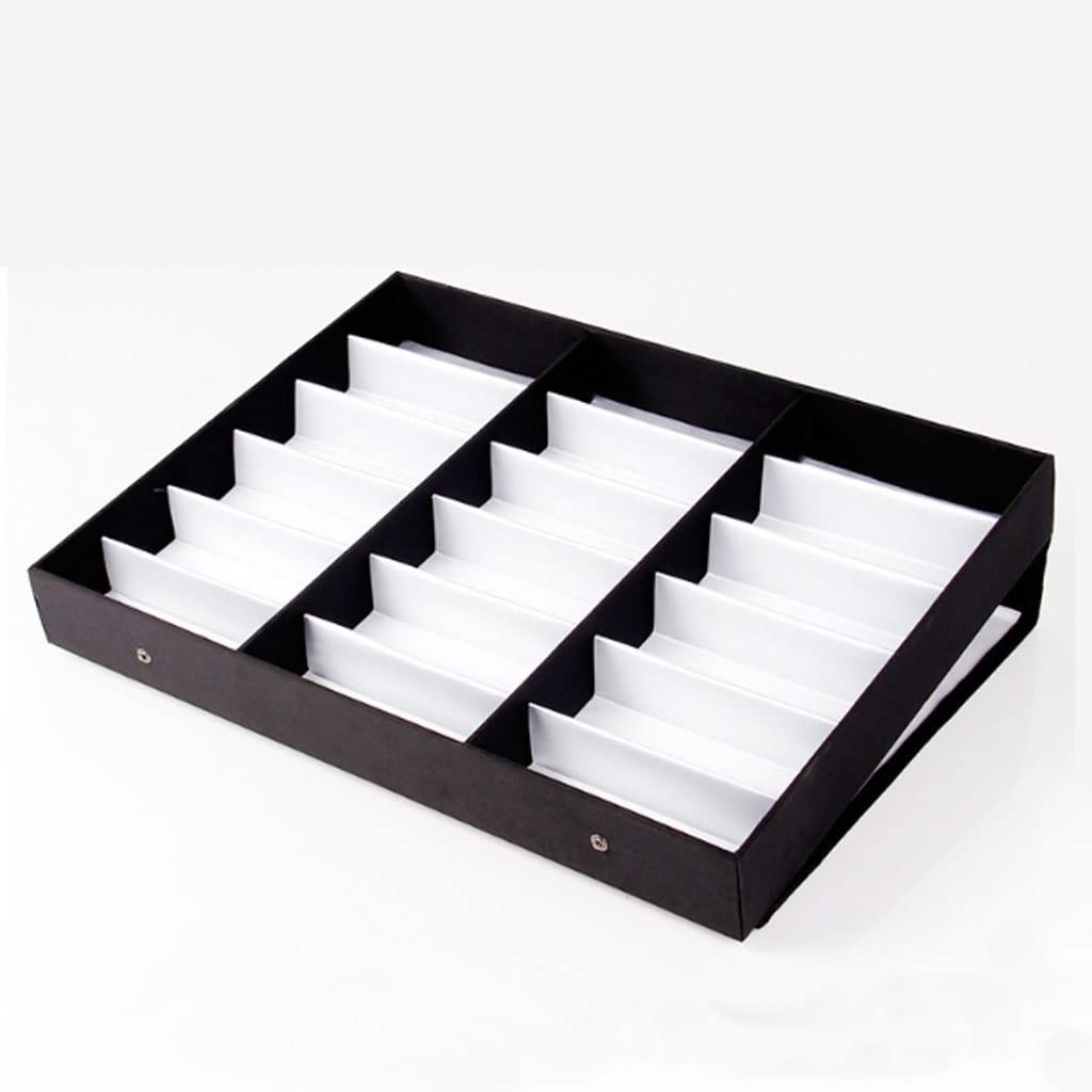 Exhibidor De Gafas De Sol MAGICLULU De Bambú: Organizador Para Cajón Con Revistimiento Flocado (36x32cm). Capacidad Para Múltiples Gafas Y Relojes, Elegante Y Natural