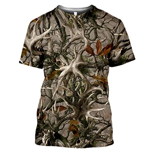 T-shirt d'été homme avec arbres 3D pour les vacances à la mer