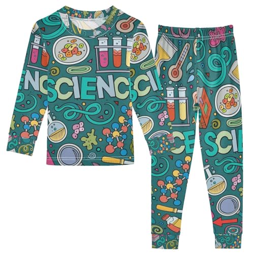 Unisex Para Niños Long-Sleeve PJ Sets, 2-Piece Pajamas Sleepwear