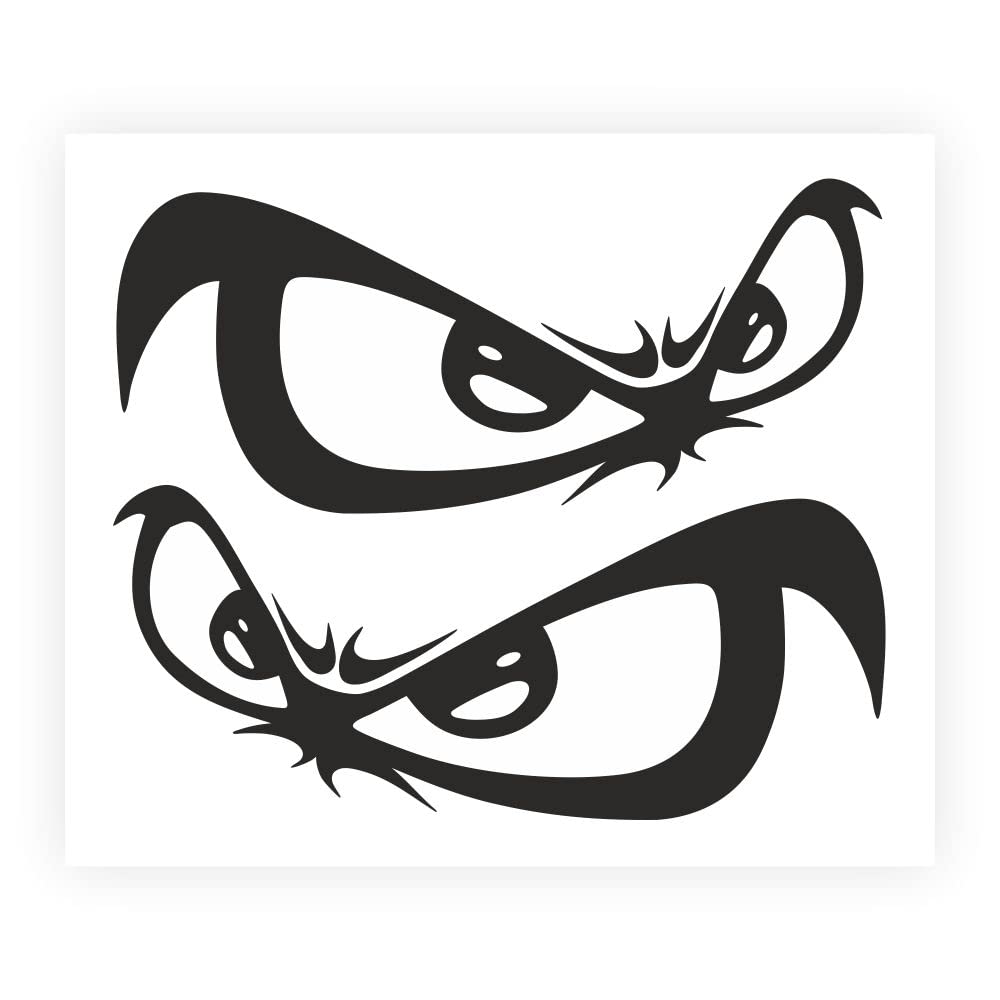 Supershaped Die-Cut Eyes Stickers for Car, Black, 14 x 16 cm