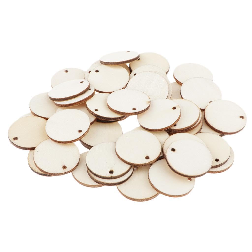 QIXCXAZ Unique Unfinished Round Wooden Slices Crafting Personalized Projects and Unique Home Decorations Glued Wooden Slices for Craft Wood Cutout Circles Wood Embellishment