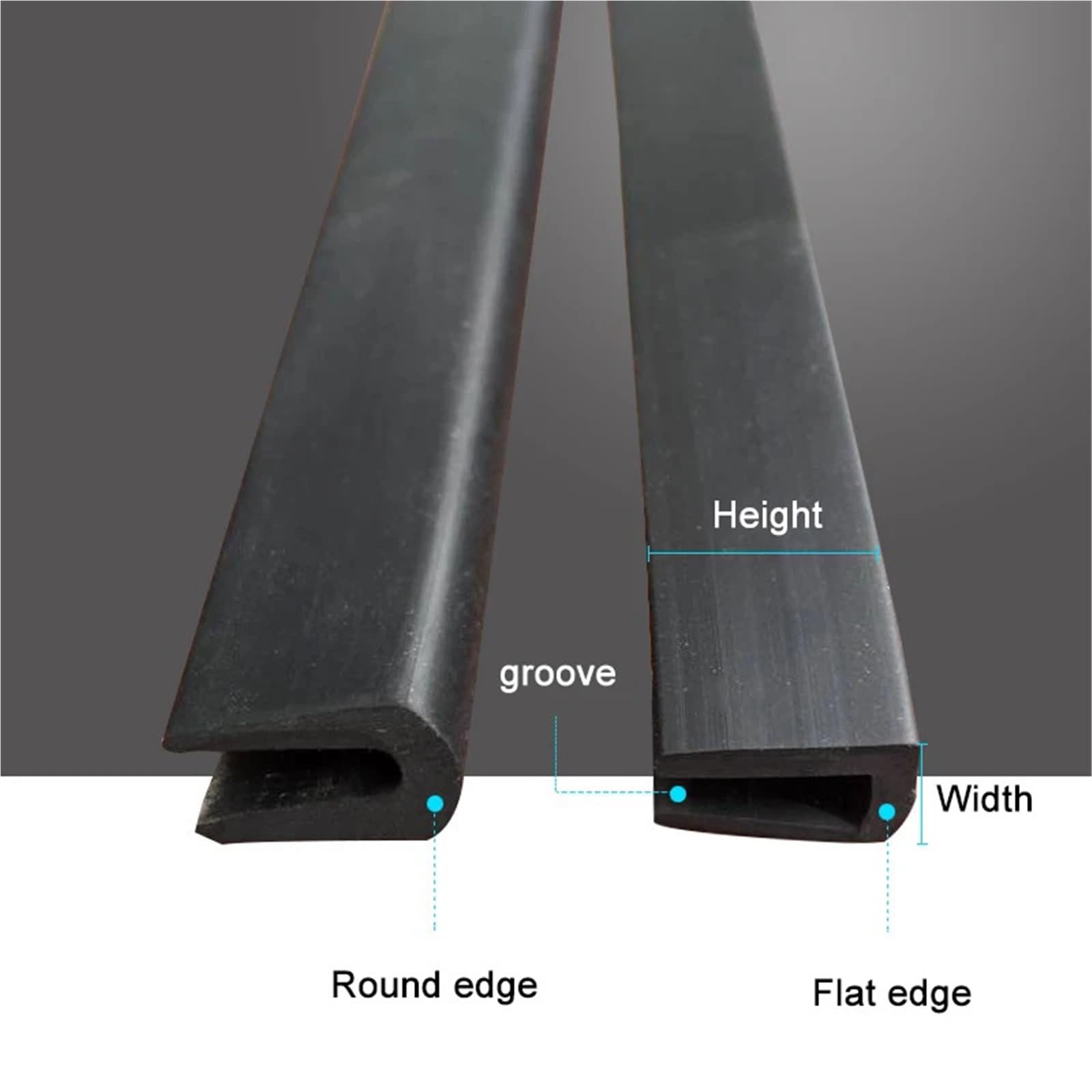 Protezione per Bordi in Vetro a Forma di U 1/2/3/5m Striscia di Gomma a Forma U Piastra Protezione Sigillante Meccanico Carta Bordo in Vetro Tenuta for Metallo Pannello Legno(Size 15,10 meter)