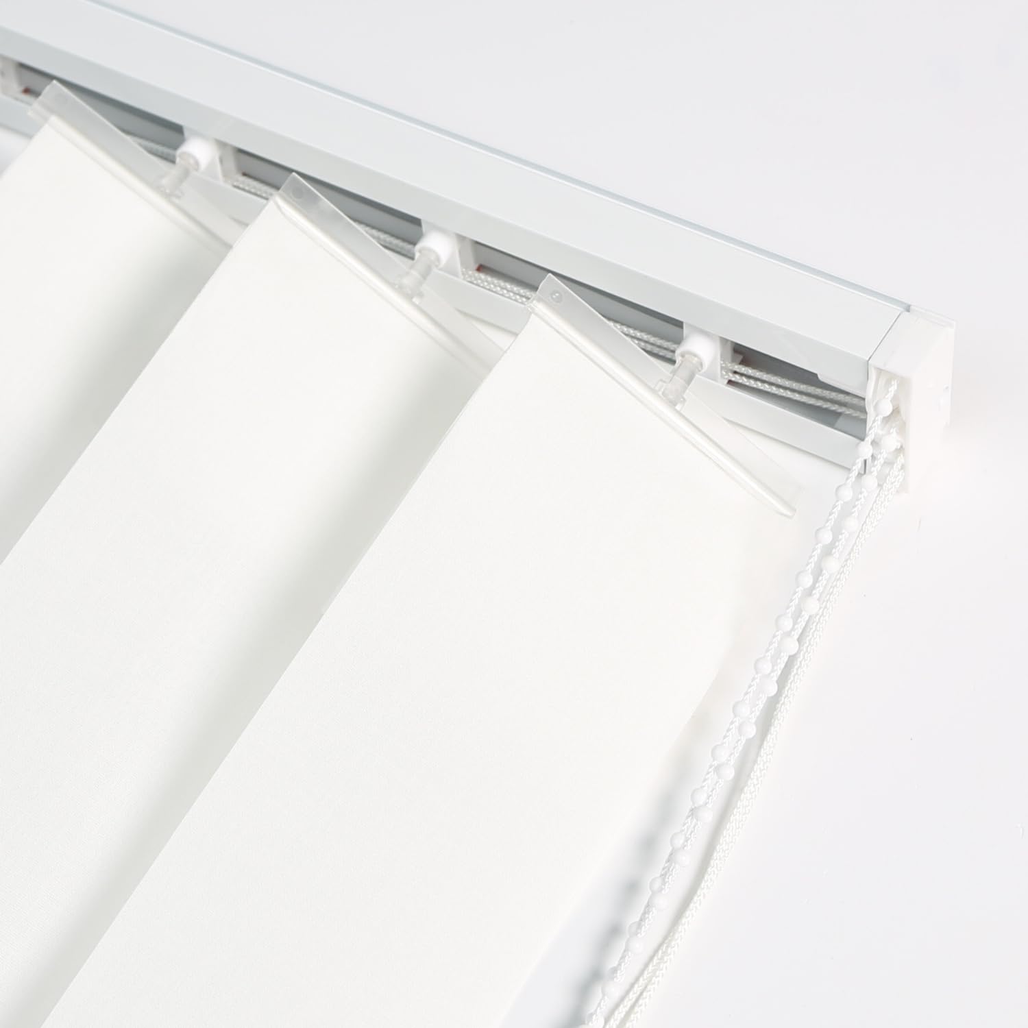 MADECOSTORE Rail pour lamelles Verticales 89mm Ouverture latérale - Blanc - L320cm