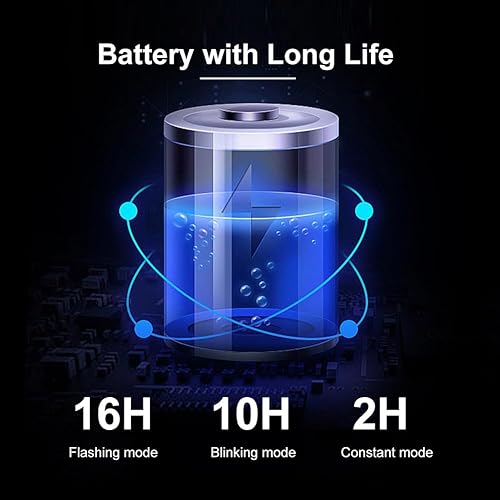 Miniatura 5 de SHUANGTODA Luz estroboscópica LED con control remoto inalámbrico, de alto brillo, recargable por USB, 7 colores, señal de advertencia intermitente