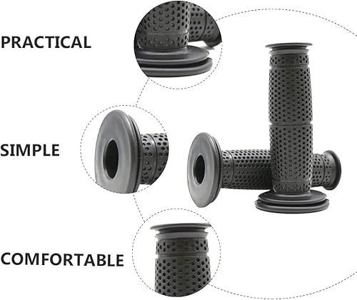 Miniatura 8 de PartyKindom 1 par de empuñaduras de goma para manillar de motocicleta para mayor comodidad y control compatibles con varios modelos